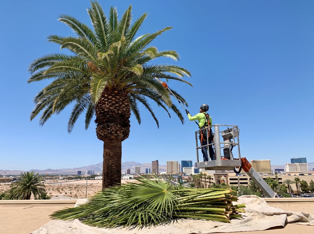 Palm Tree Service & Trimming in Las Vegas by New World Lawn Maintenance