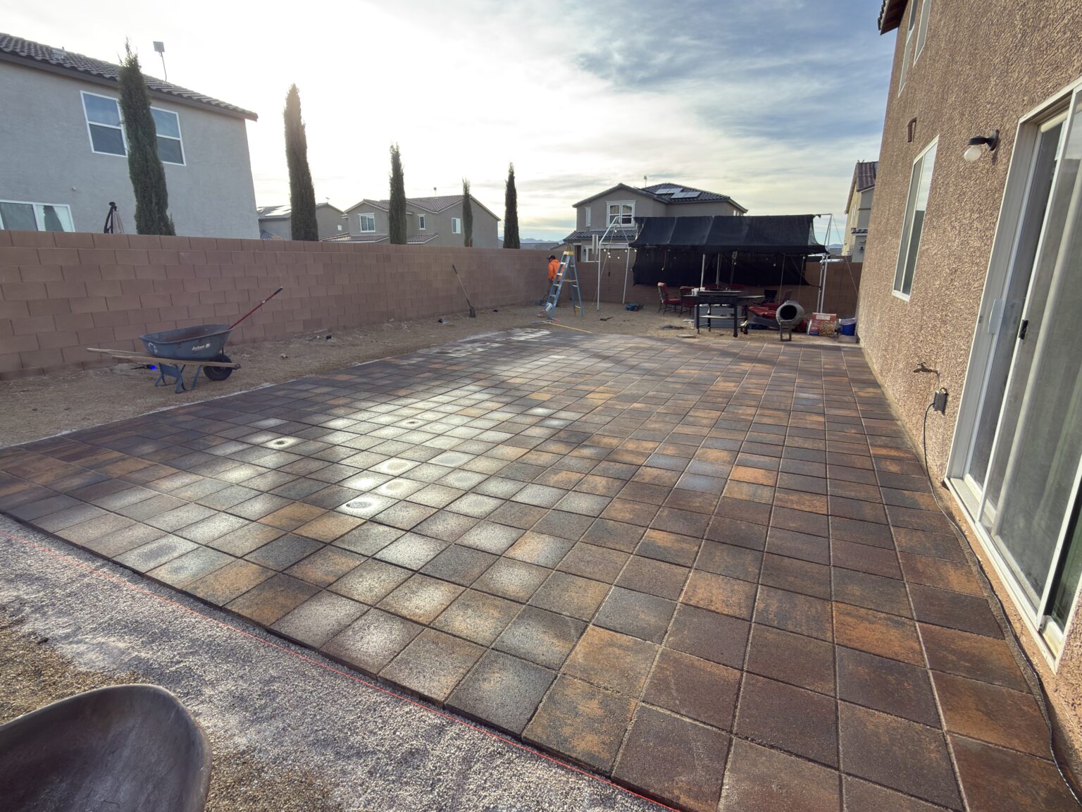 Paver patio installation in the Las Vegas valley